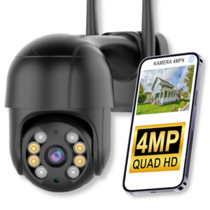 Bezprzewodowa Obrotowa Kamera IP WiFi 4MP QUAD HD Powiadomienia Aplikacji iCSee EUROLOOK Q8