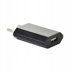 Ładowarka sieciowa USB do kamer szpiegowskich czarna