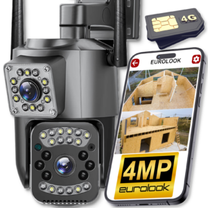 Podwójna Kamera Bezprzewodowa 4MPx Obrotowa EUROLOOK V-44 Pro GSM
