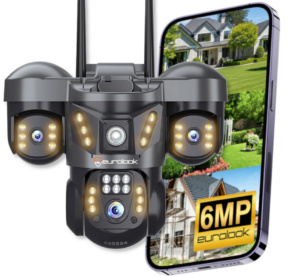 Potrójna kamera GSM bezprzewodowa 6Mpx Obrotowa EUROLOOK V-63 Pro GSM