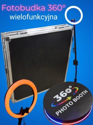Profesjonalna Fotobudka Videobudka 360° Automatyczna Obracana 100cm + Akcesoria