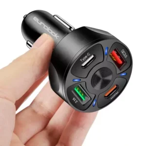 Szybka Ładowarka Samochodowa 2xUSB + 2xUSB-C QC CC004